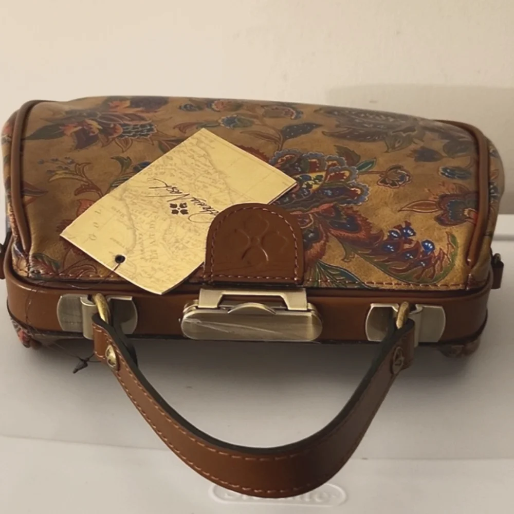 Patricia Nash Leather Satchel/Crossbody w/Free Wallet